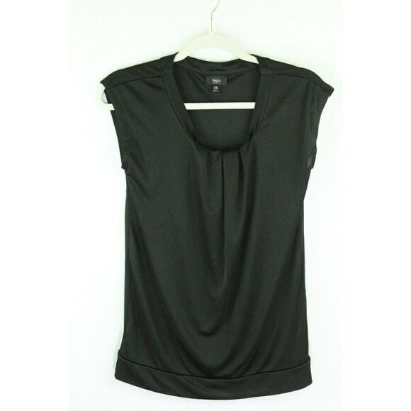Mossimo Black Top Women's Size XS Satin Sleeveless Evening Cocktail - Picture 1 of 4